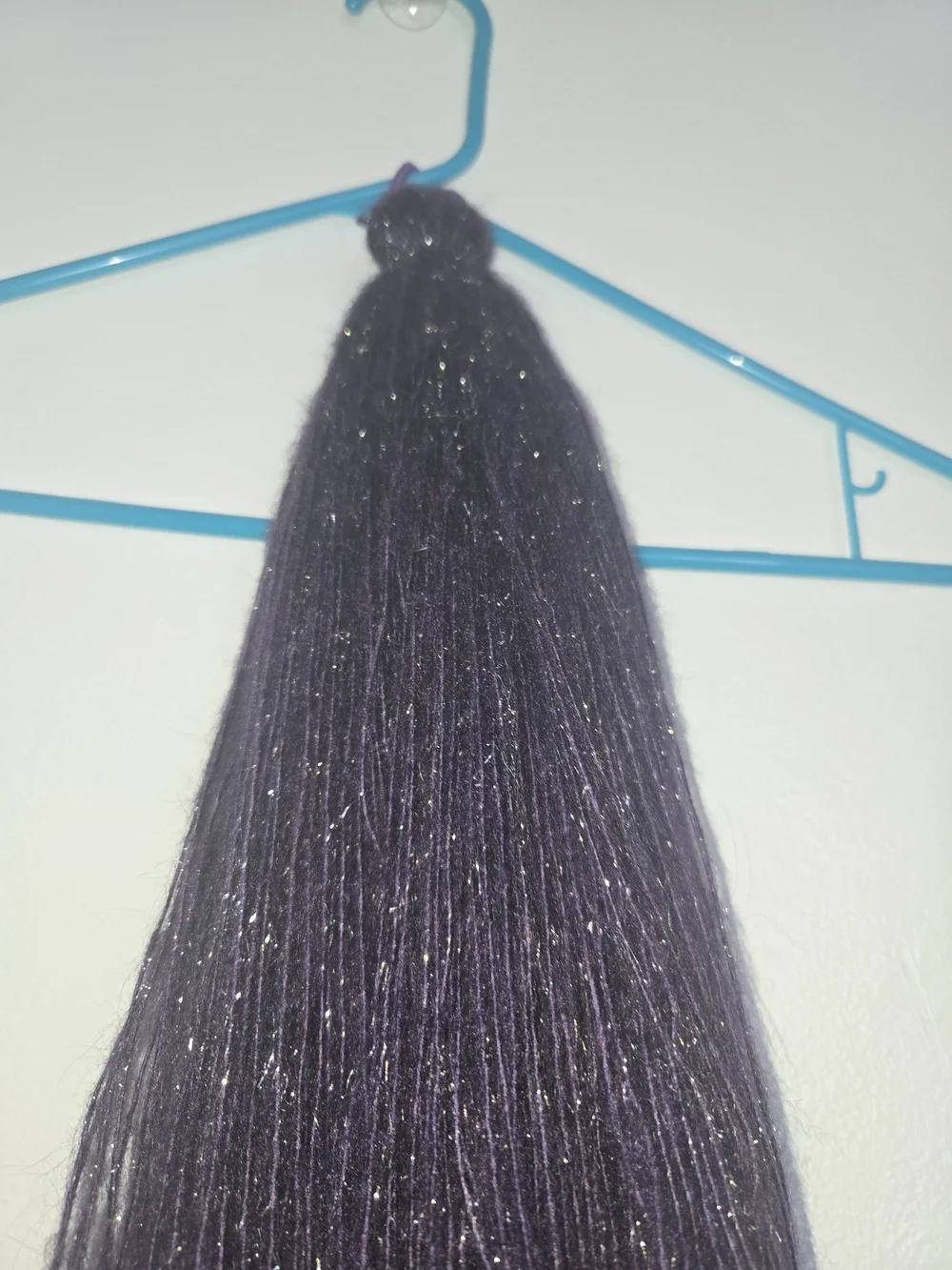 4/$15 Purple Long Yarn Ponytail Extension Women Hair Accessories Brushable 15